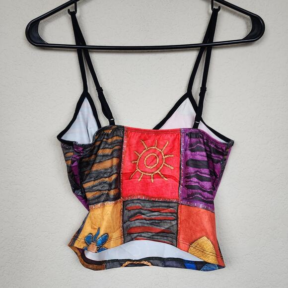 NWT Large Patchwork Print Tank Top - Picture 4 of 6